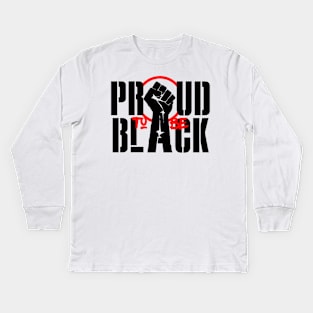 Black pride Kids Long Sleeve T-Shirt